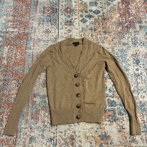 Jcrew 100% cashmere camel cardigan